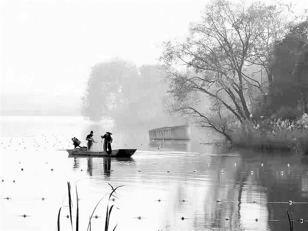 龍湖冬景美如畫(huà)